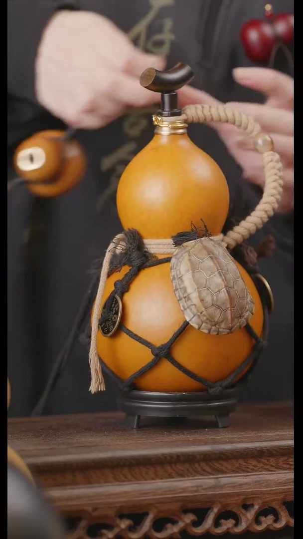 【闪购商品】179号精品天然大漆工艺防渗内胆酒葫芦~