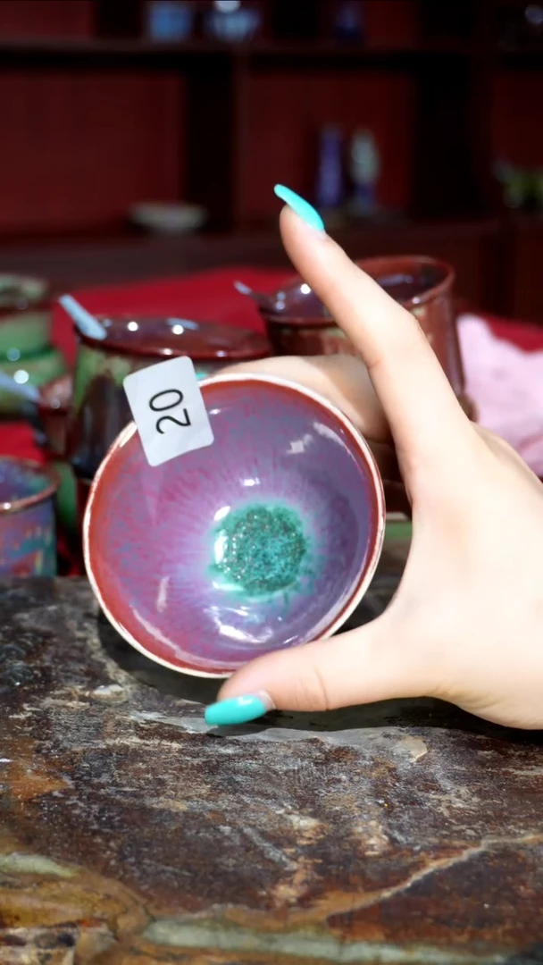 摆件精品窑变钧瓷茶器
