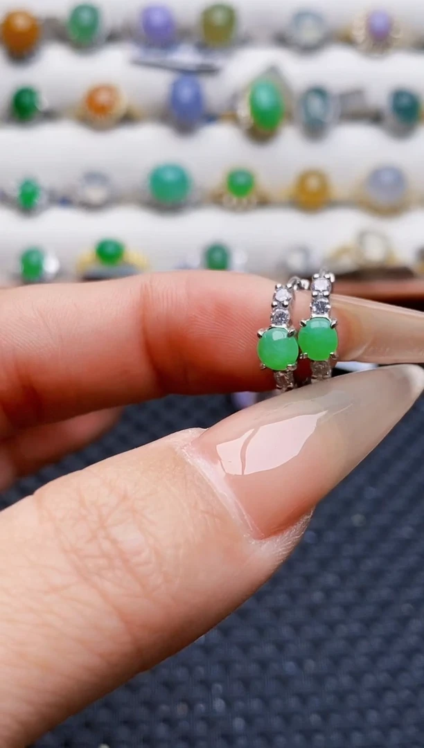 银S925镶嵌戒指翡翠1640