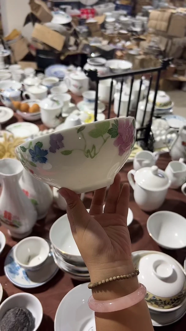 摆件手绘碗16厘米微瑕请慎拍