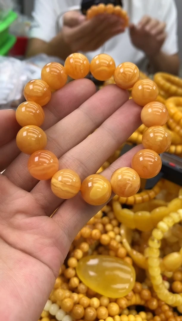 裸石蜜蜡未镶嵌手串