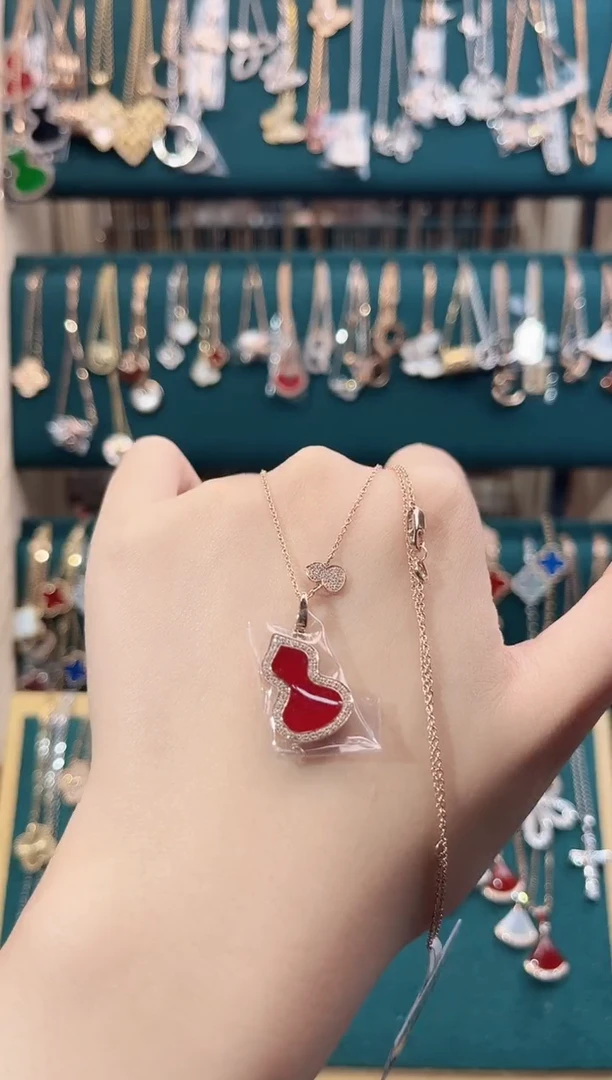 项链玛瑙18K金镶嵌18K金镶嵌 K玫葫芦