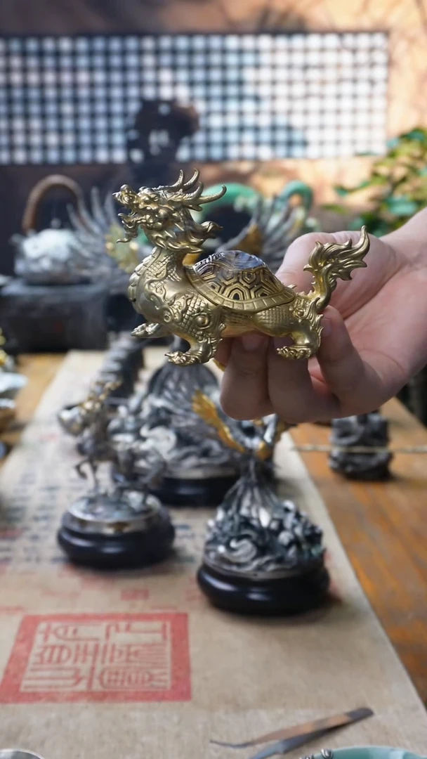 欲山行 龙龟香炉摆件