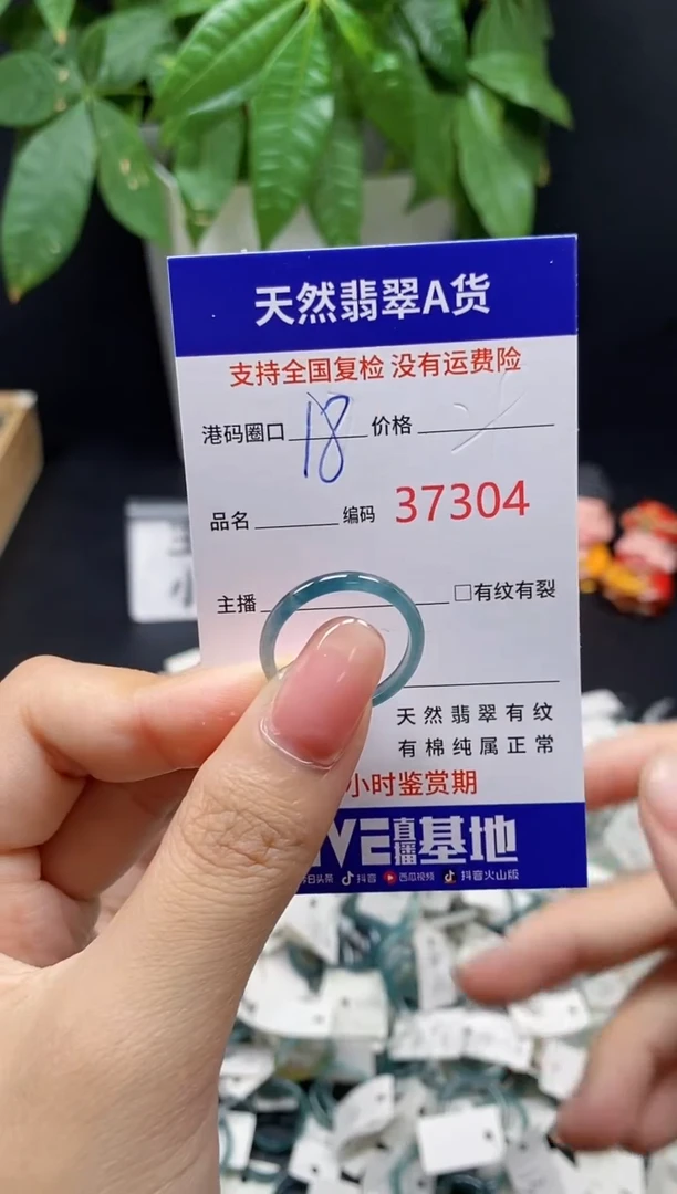 翡翠戒指未镶嵌 天然翡翠戒圈7304