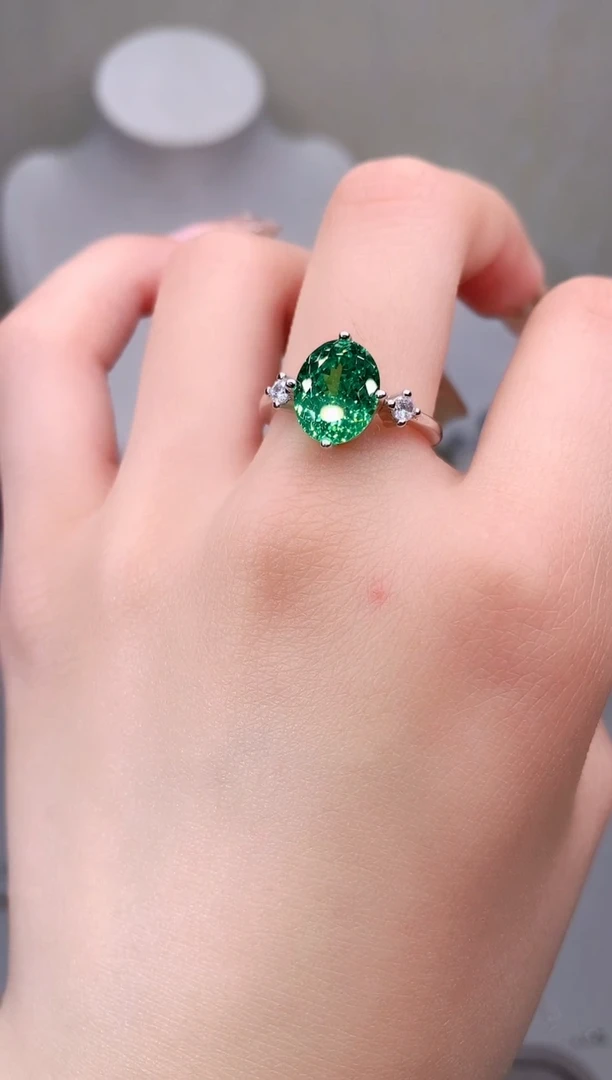 碧玺戒指银S925镶嵌65262525