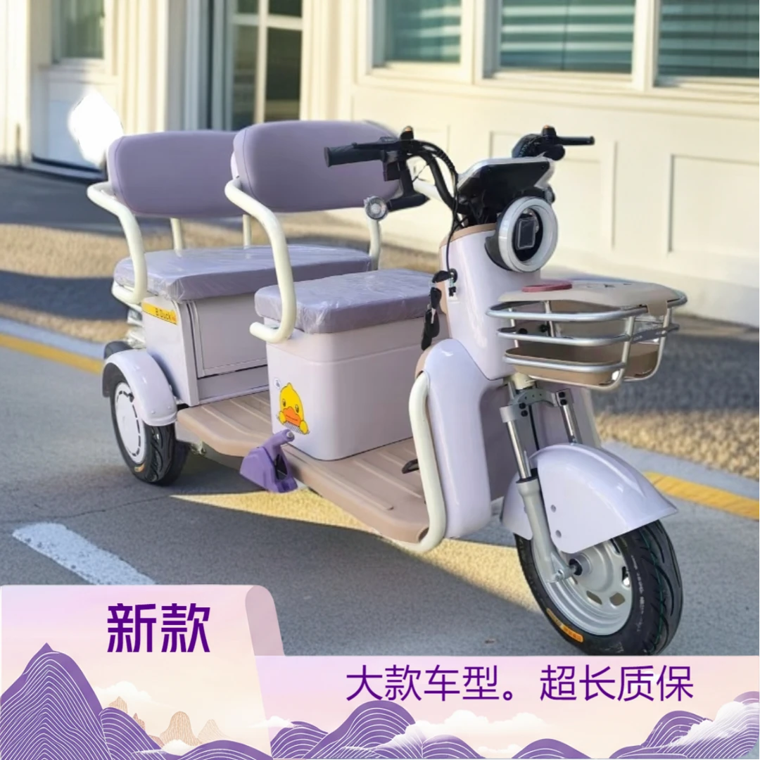 电动三轮车新款代步家用接送孩子客货两用休闲电动三轮车