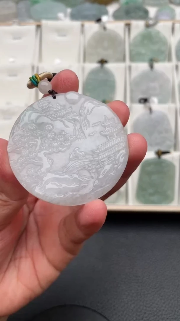 颈饰未镶嵌翡翠天然缅甸翡翠A货264