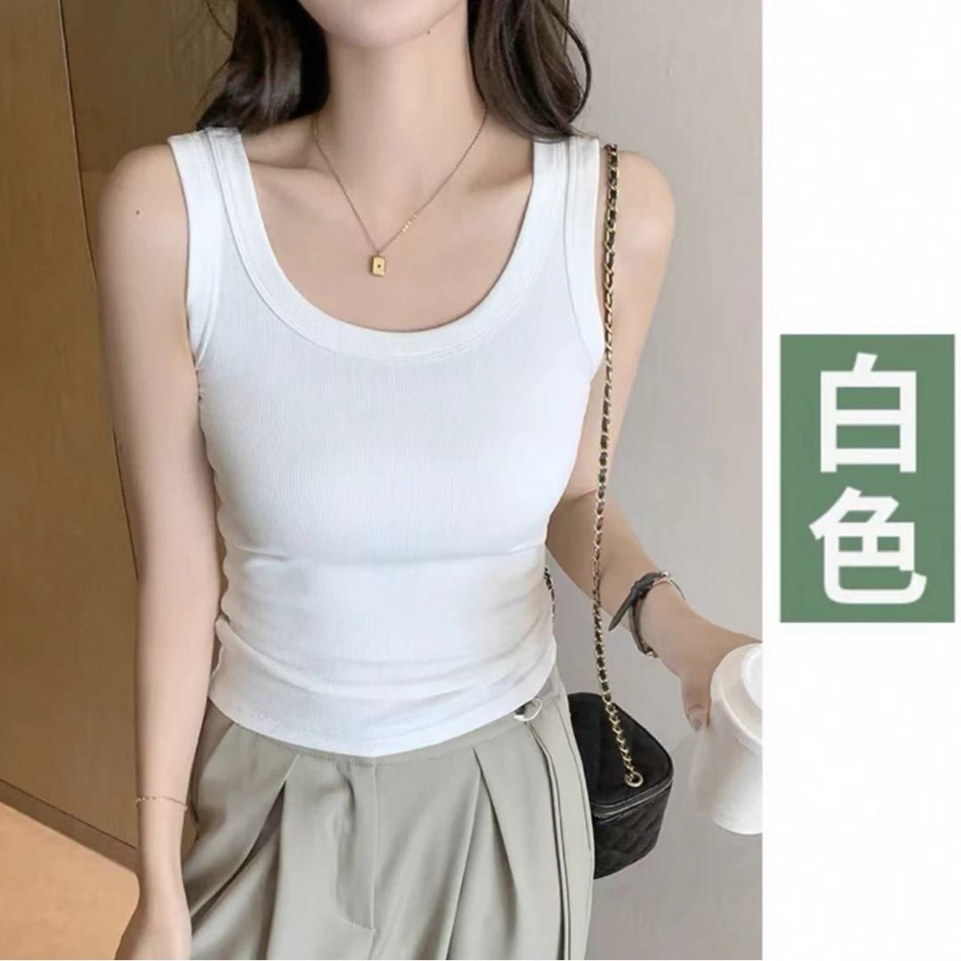 【小羊】女士夏季螺纹吊带背心外穿修身无袖