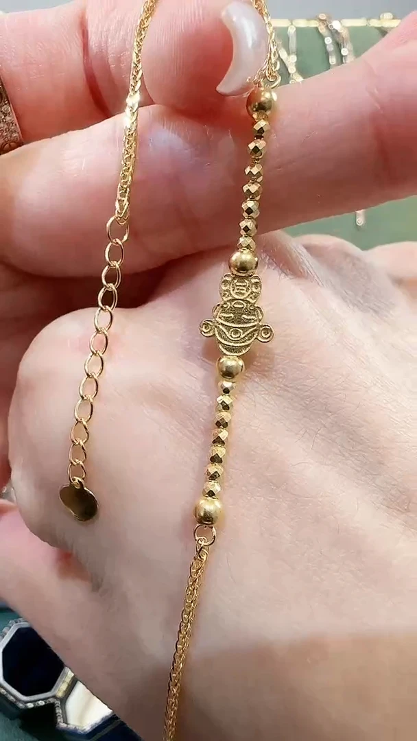 【闪购商品】18K金手链18K金财神手链