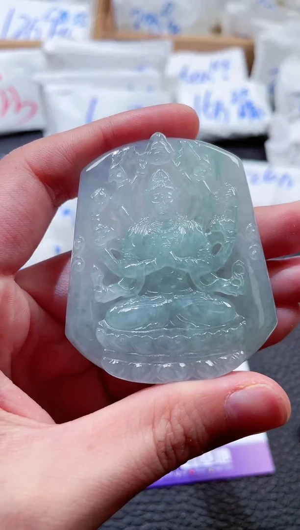 翡翠未镶嵌颈饰00000920千手