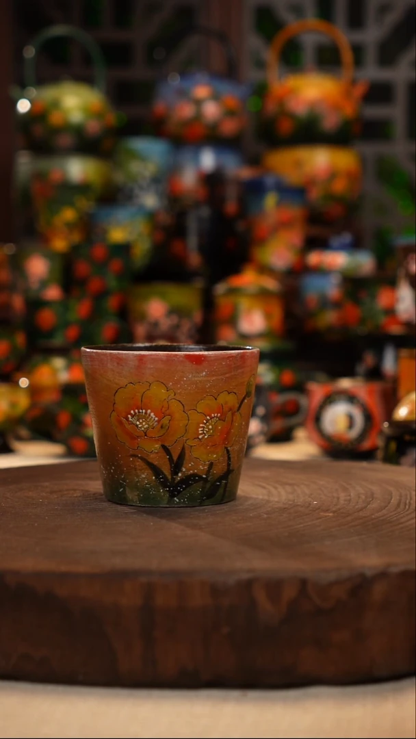 紫砂油画手绘釉下彩