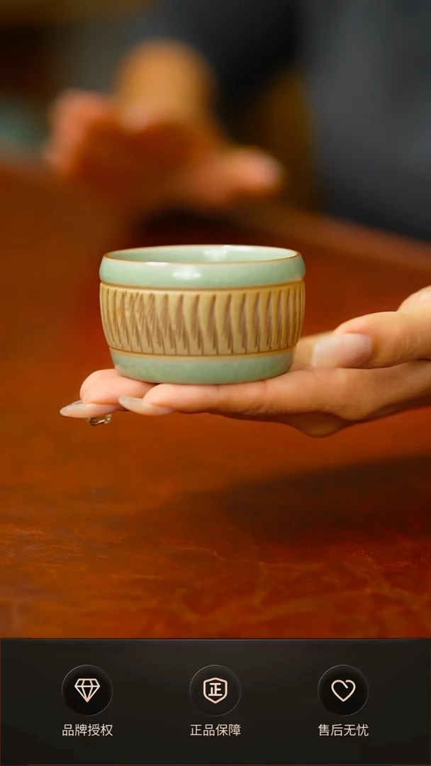 其他一级支钉重工豆绿鼓杯  礼盒