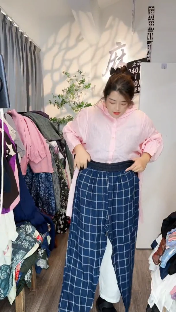 亚麻大码女装上衣裤子