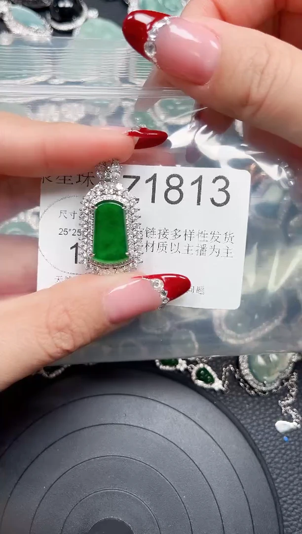 【闪购商品】翡翠颈饰未镶嵌赠皮绳1813