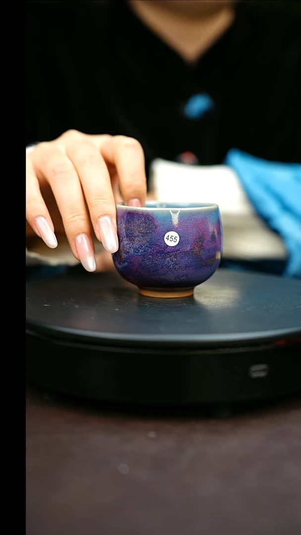 455#原矿钧瓷炉钧釉龙蛋杯