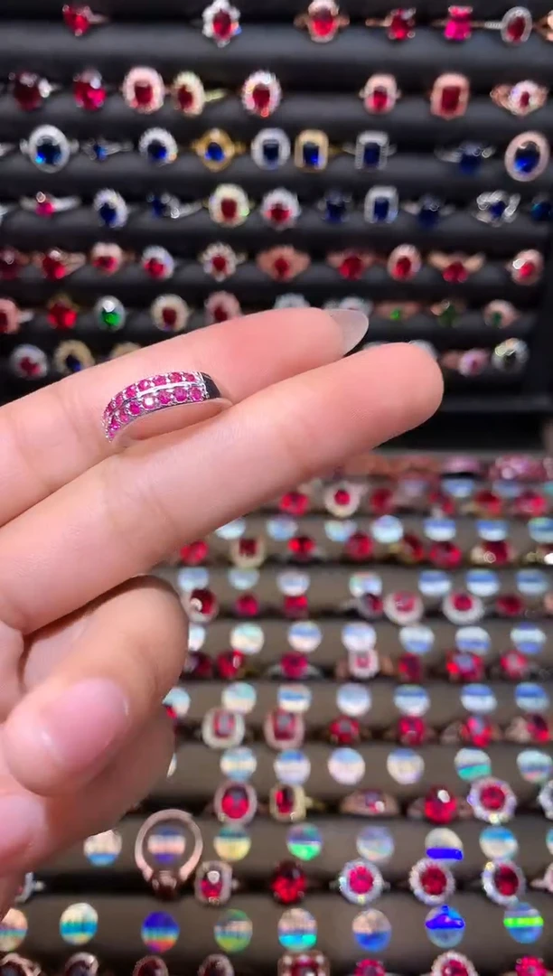 【闪购商品】红宝石戒指银S925镶嵌1