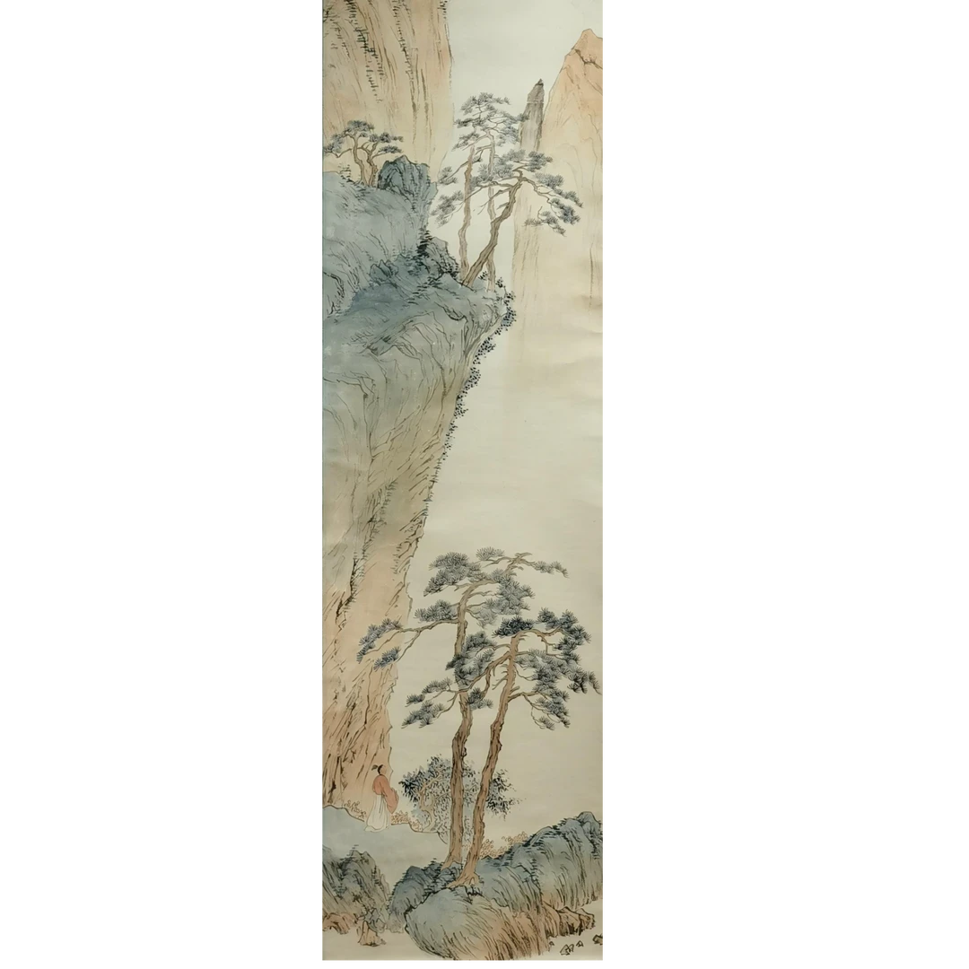 【辽拍】V250709-2-519《山水》（4.3平尺) 纸本镜片