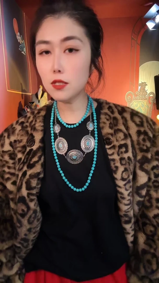 合金玻璃合金无孤品不折腾系列复古银色项链蓝色毛衣链套装