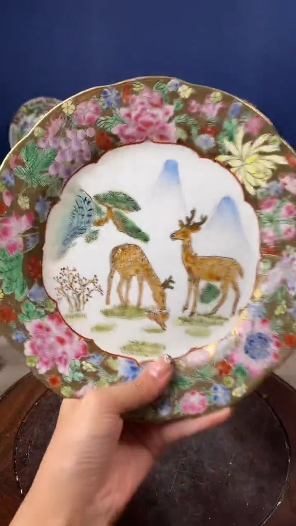 瓷片微瑕景德镇窑厂瓷摆件单件