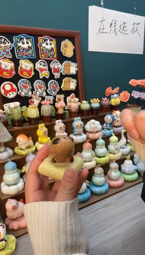 摆件陶咖色卡皮吧啦