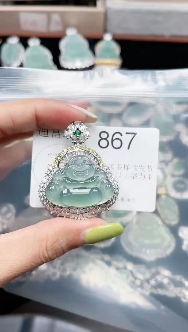 【闪购商品】翡翠颈饰未镶嵌赠皮绳867