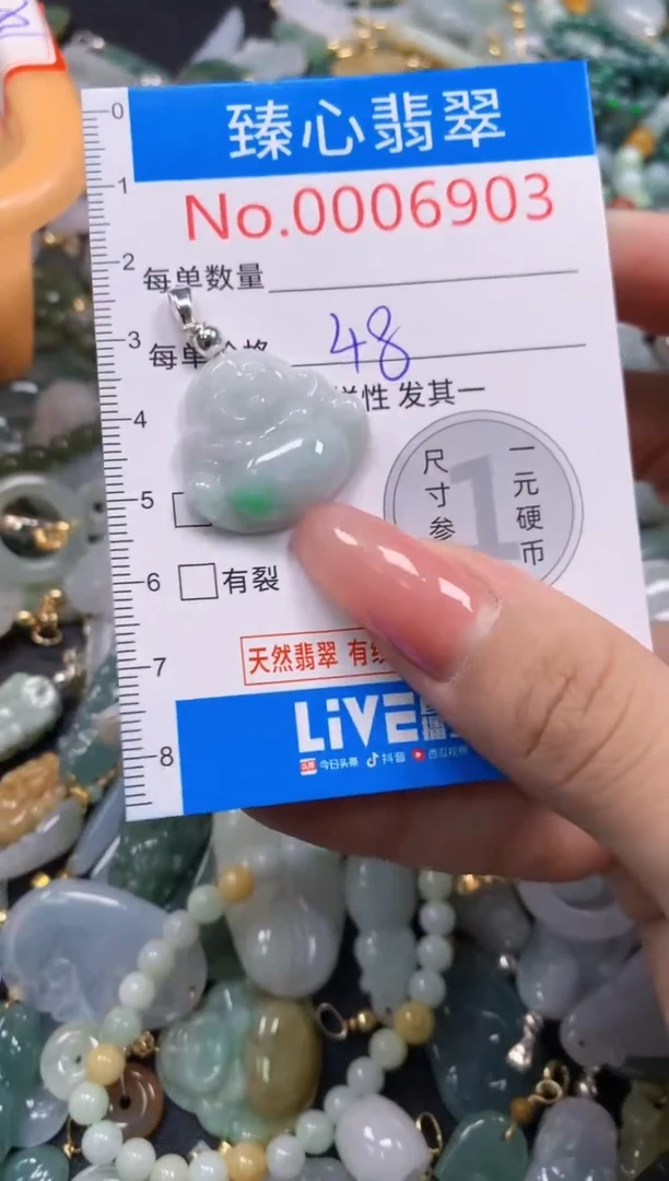 翡翠未镶嵌颈饰6903