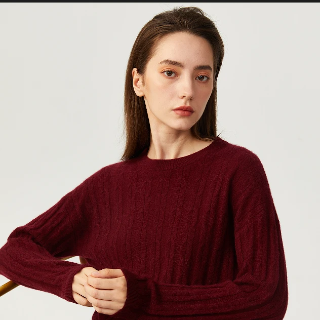 King Deer/鹿王24秋冬百搭时尚针织休闲圆领羊绒衫L804192