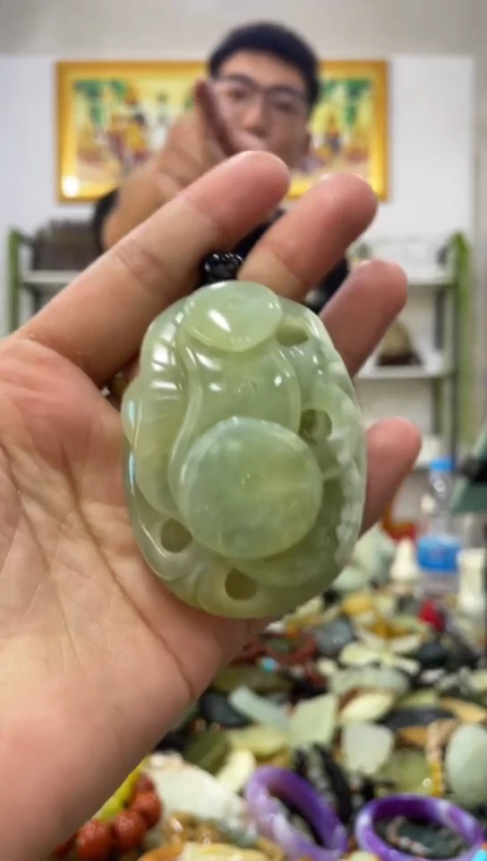 未镶嵌岫玉手把