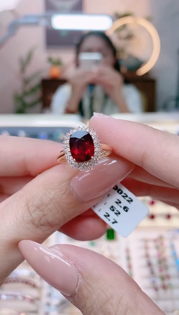 【闪购商品】碧玺18K金戒指18K金镶嵌1