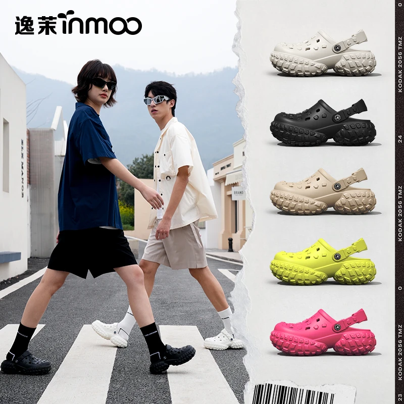 逸茉泰坦洞洞鞋情侣爆款平替好物夏季外穿透气踩屎感厚底拖鞋女男