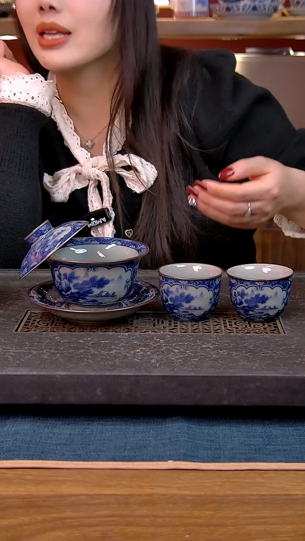 简装家用款3件套 老陶泥开片纹陶瓷茶具