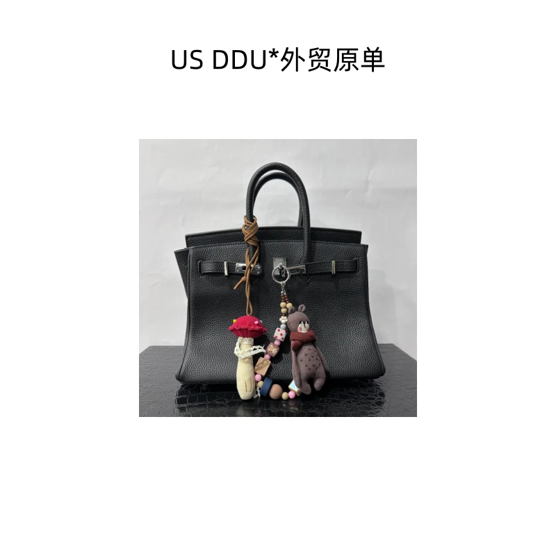 A265 黑色银扣铂金25内缝togo皮手提包 1247/D014