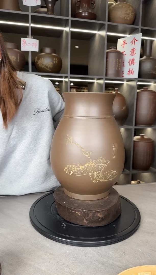 【闪购商品】罐本陶手作坭兴陶5-6斤装茶叶罐手工痕迹