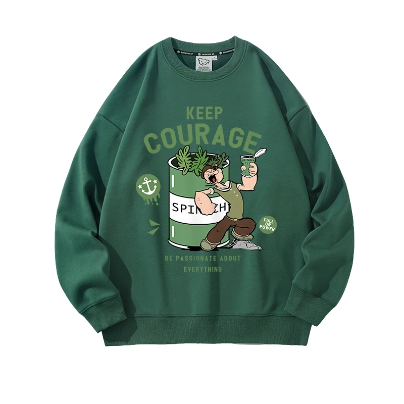 特大码300斤卡通人物联名卫衣2025秋冬厚款学生印花衣服宽松男款