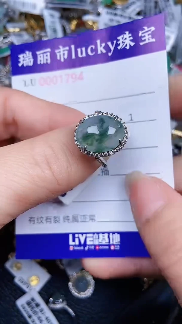 颈饰银S925镶嵌翡翠1794