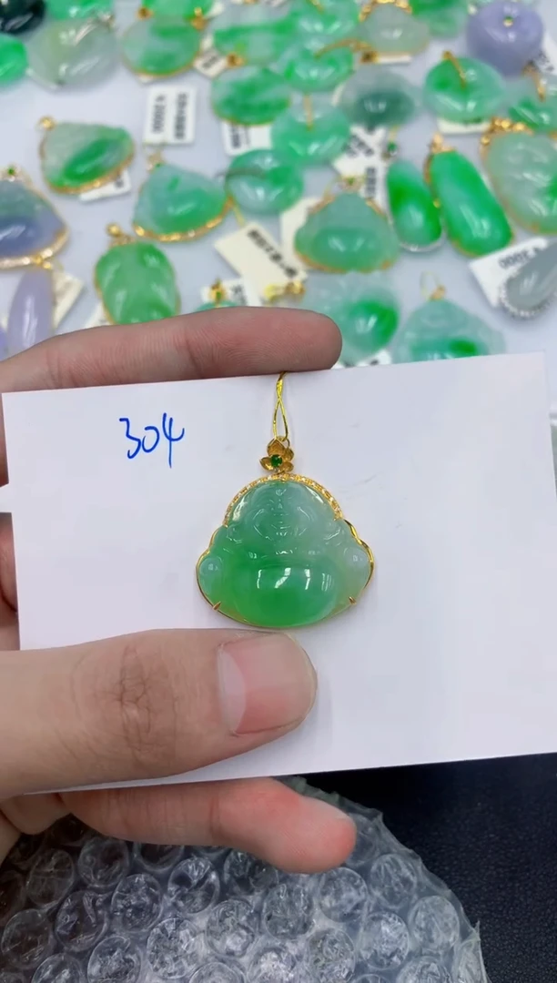 颈饰18K金镶嵌翡翠紫****部1111111