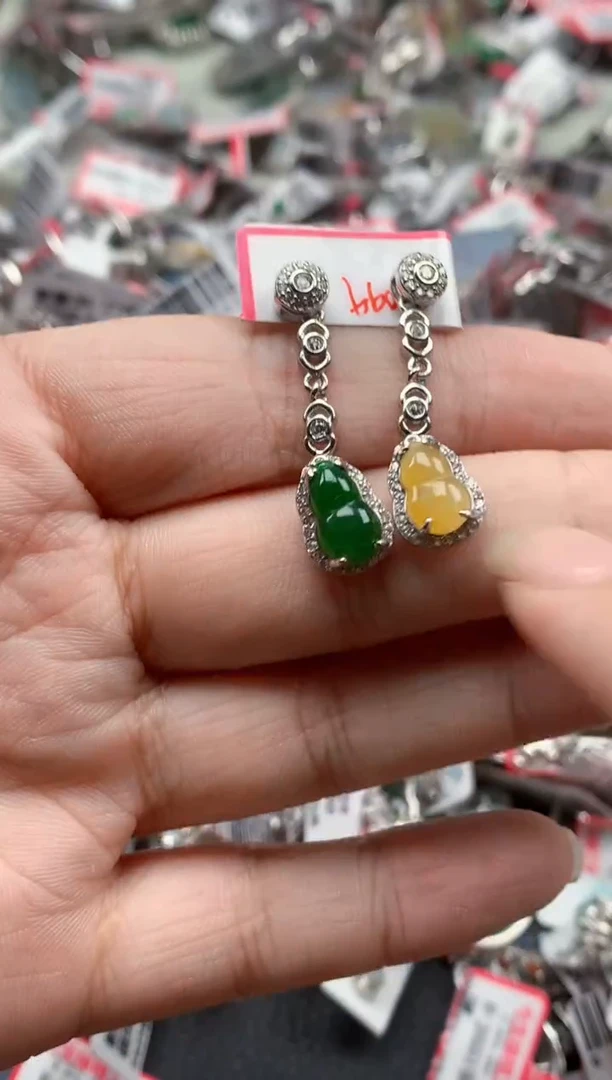银S925镶嵌戒指翡翠天然A货缅甸翡翠