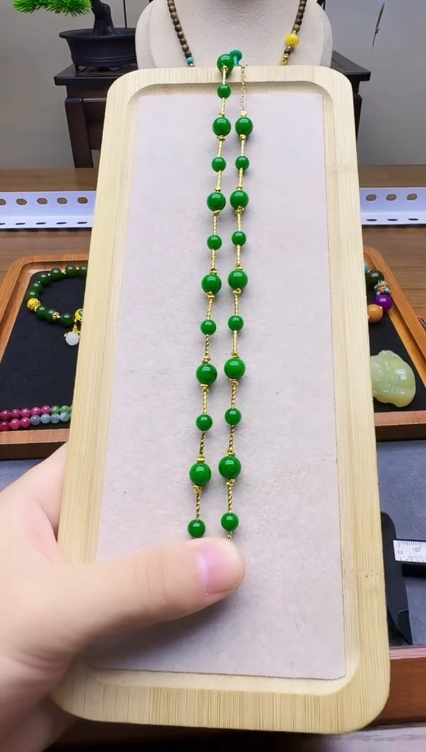 颈饰14K金镶嵌翡翠X174