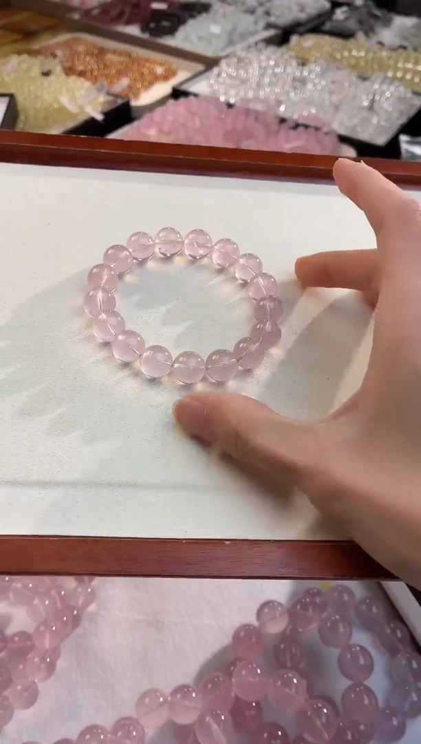 未镶嵌手链水晶天然粉水晶