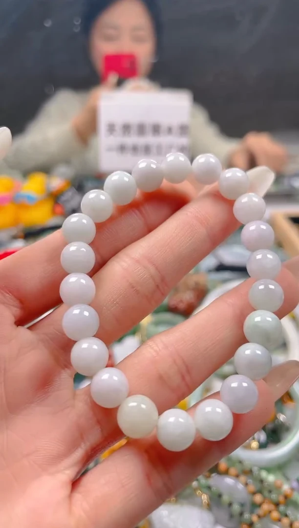 【闪购商品】翡翠颈饰未镶嵌8-9MM/L/翡翠A货一图一物