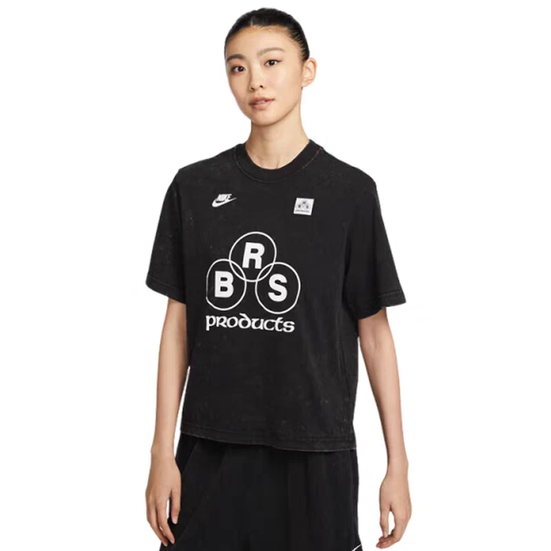 【滔搏联动】NIKE女BF SS TEE GCEL双旦礼针织无领短T恤IF0623-010
