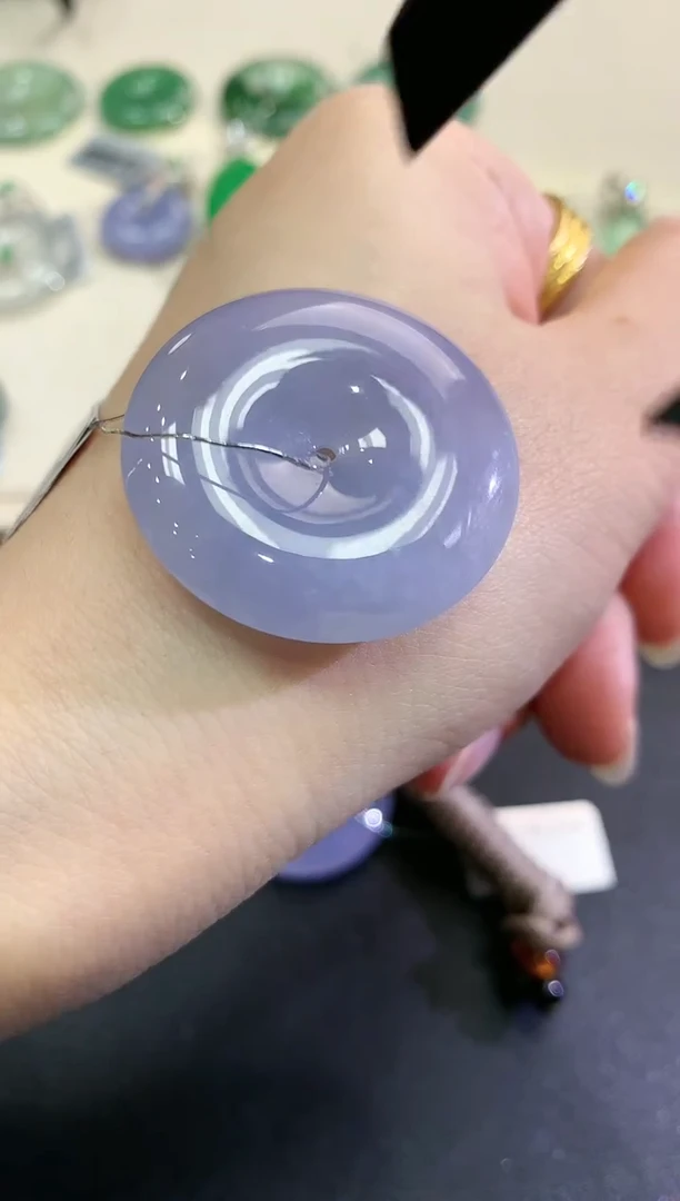 【闪购商品】翡翠颈饰未镶嵌B85  紫货有色差