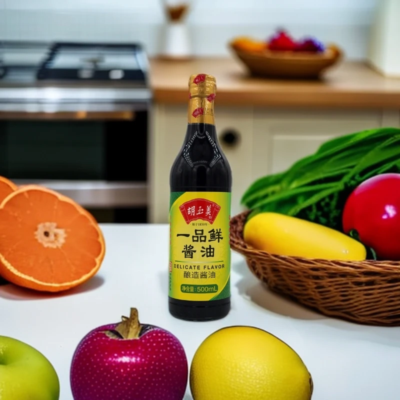 胡玉美一品鲜酱油500ml生抽老抽厨房调味品炒菜火锅红烧调料酿造