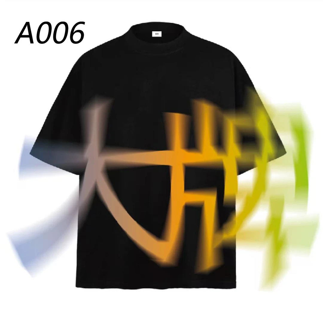 【高端定制06】领子刺绣圆领休闲套头短袖 正肩T恤 男女同款