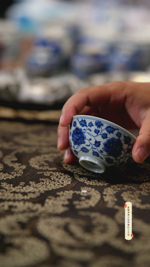 杯子陶瓷杯子陶瓷景德镇柴窑手绘柴窑茶具对杯U131
