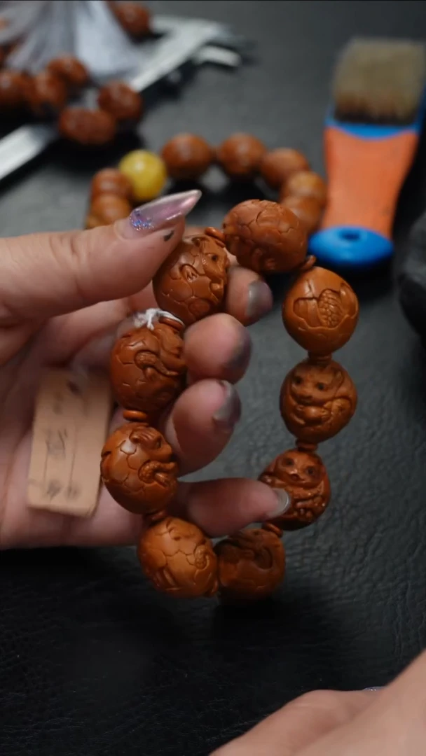 橄榄核手串/手链鱼子精品核雕