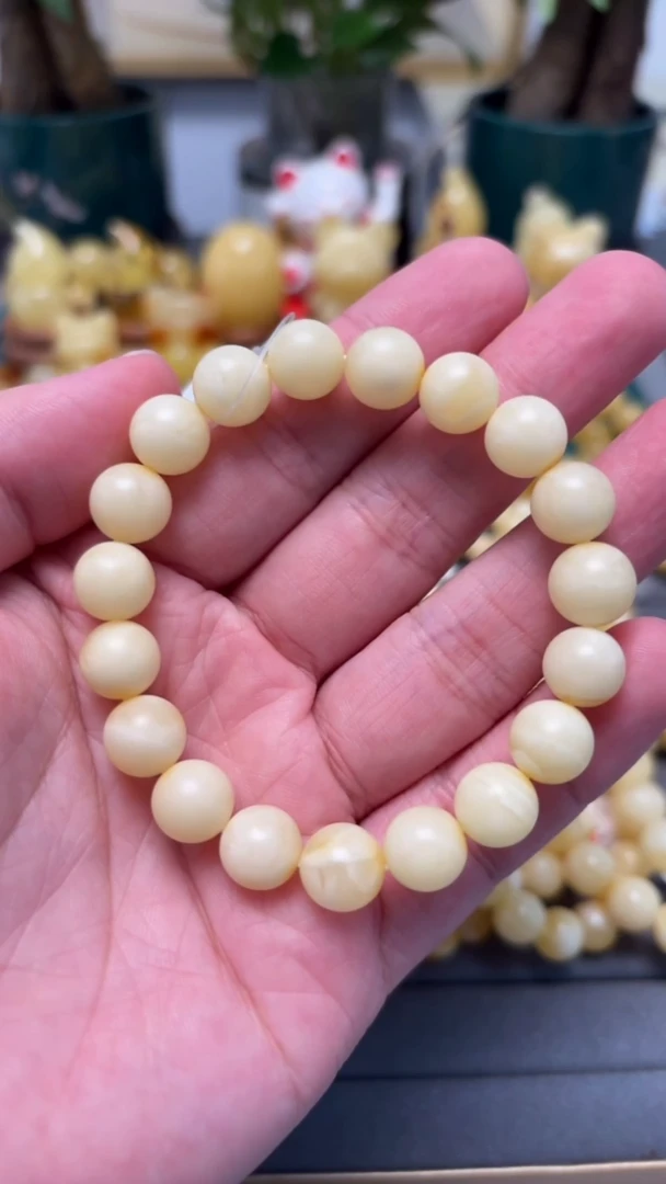 手串琥珀未镶嵌p15磨砂哑光蜜蜡手串 香蜜 11.23克 10mm