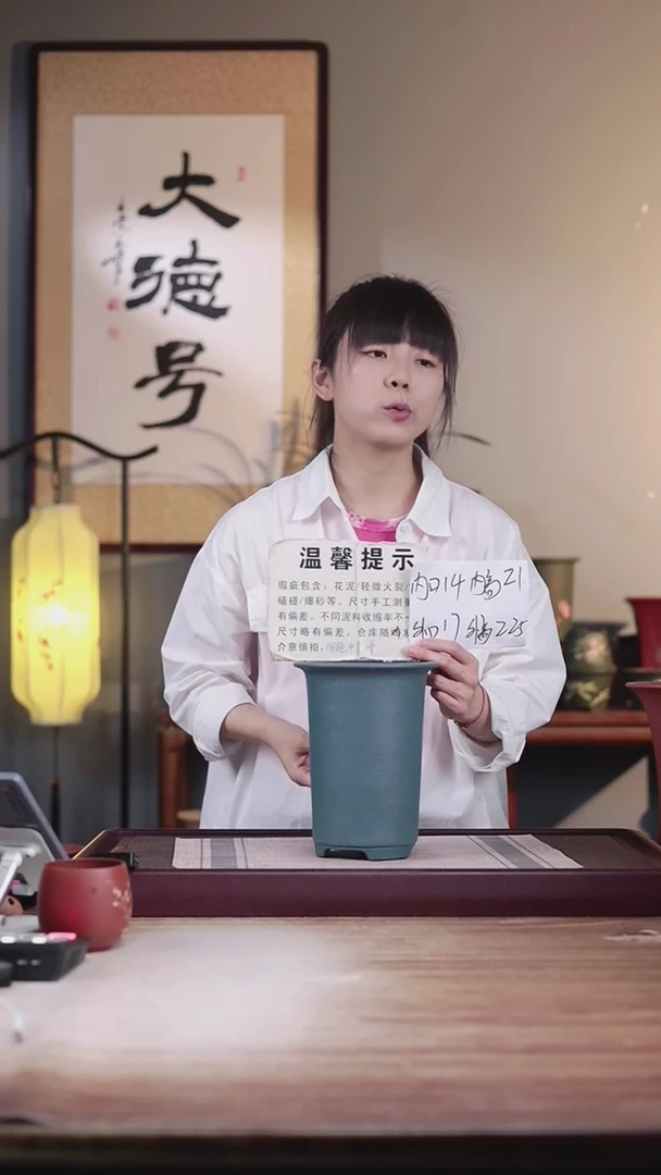 紫砂花盆瑕疵绿泥笼香款一只无托
