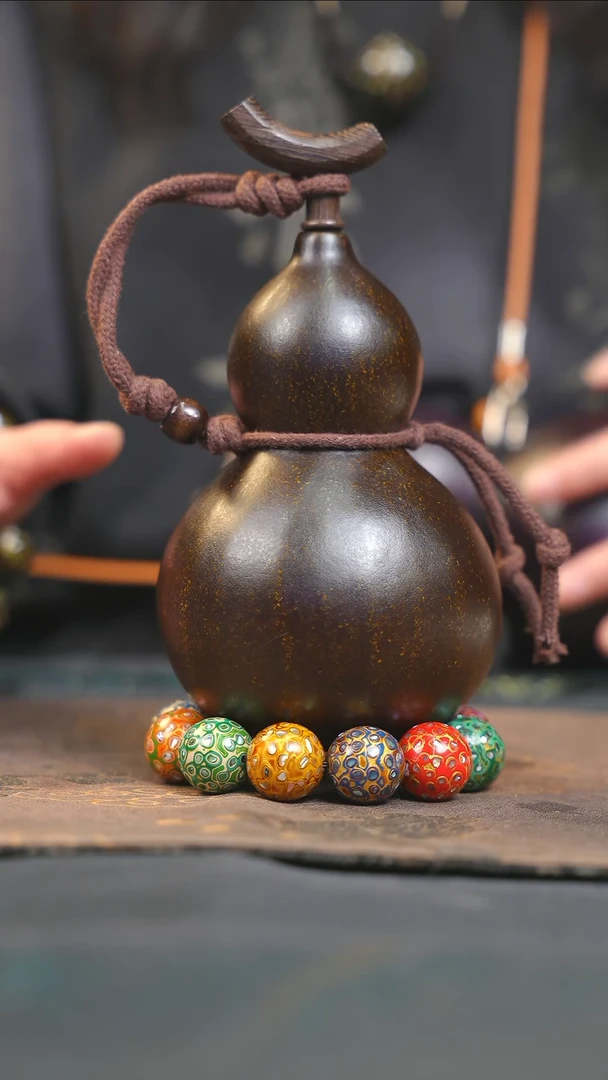 【闪购商品】YR146大漆酒葫芦不包手串及旋转底座