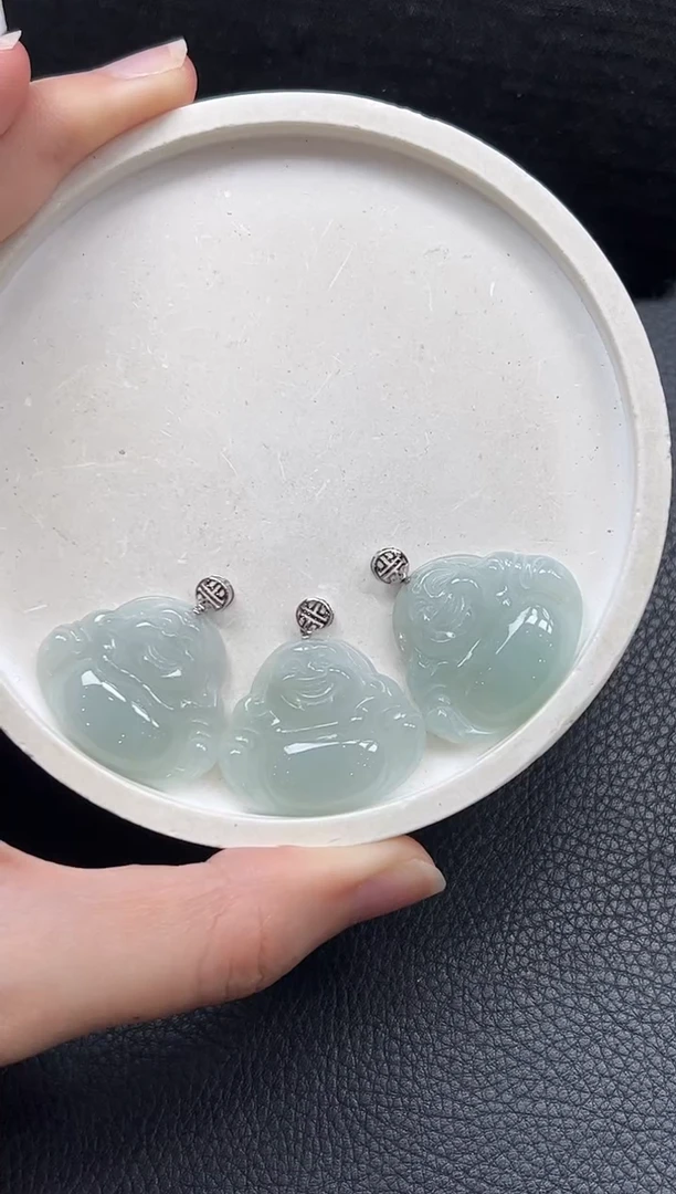 翡翠18K金镶嵌颈饰YM839-13佛公多样性发1件